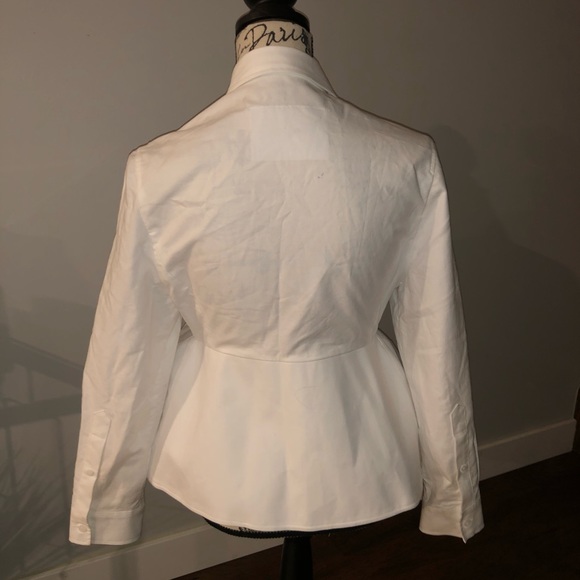White Fishboned Button down - Picture 5 of 7